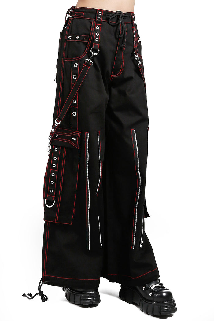 Tripp Back Up Skull Pants [Black w/ Red Skulls]