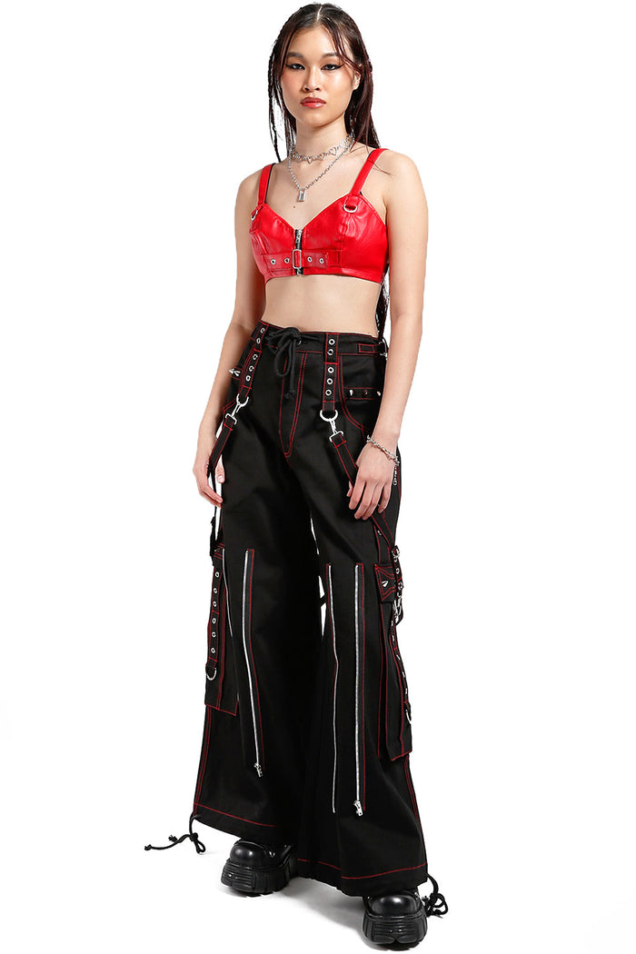 Tripp Back Up Skull Pants [Black w/ Red Skulls]