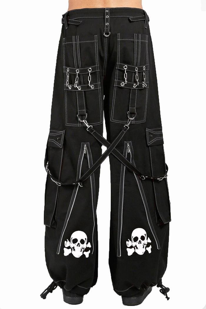 Tripp Back Up Skull Pants [Black/White]