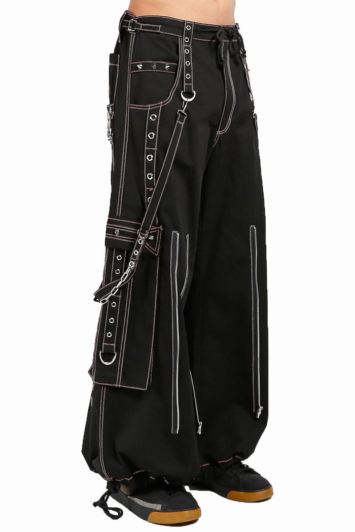 Tripp Back Up Skull Pants [Black/White]