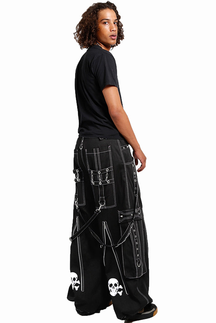 Tripp Back Up Skull Pants [Black/White]