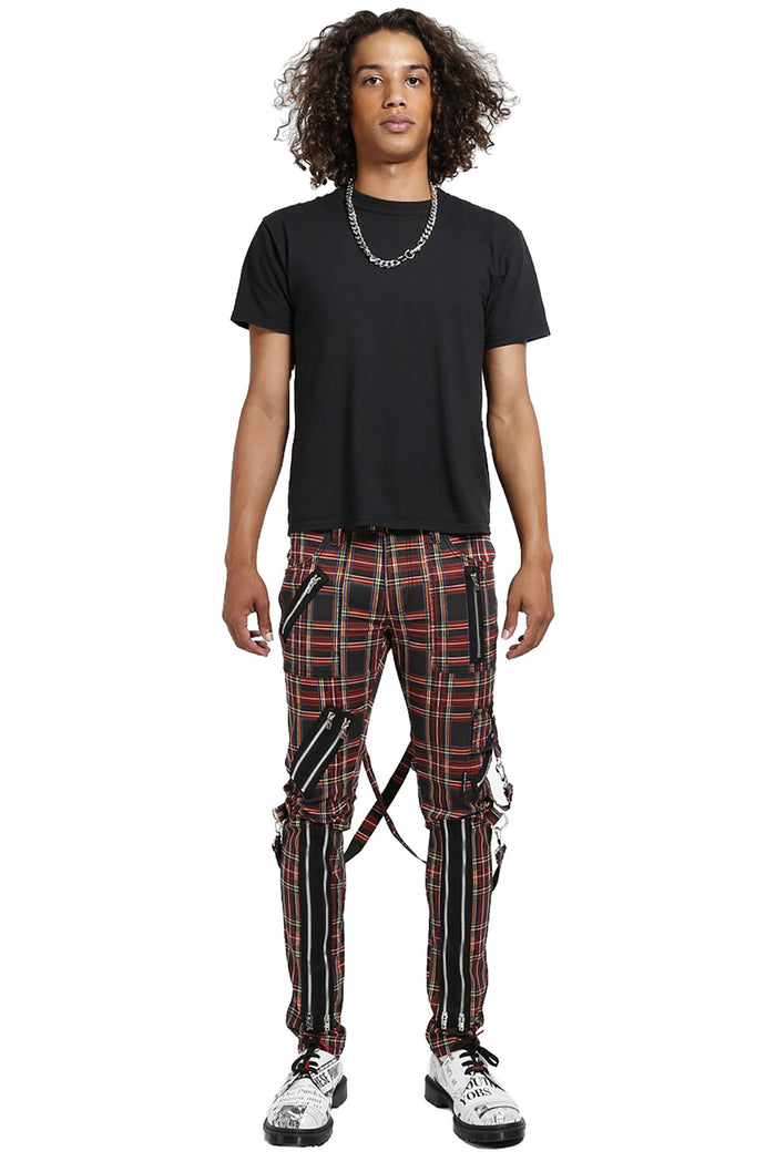 Tripp NYC Bondage Punk Pants [Black Plaid]