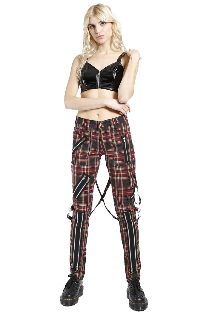 Tripp NYC Bondage Punk Pants [Black Plaid]