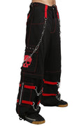 Tripp NYC Skull Bondage Pants [BLACK/RED]