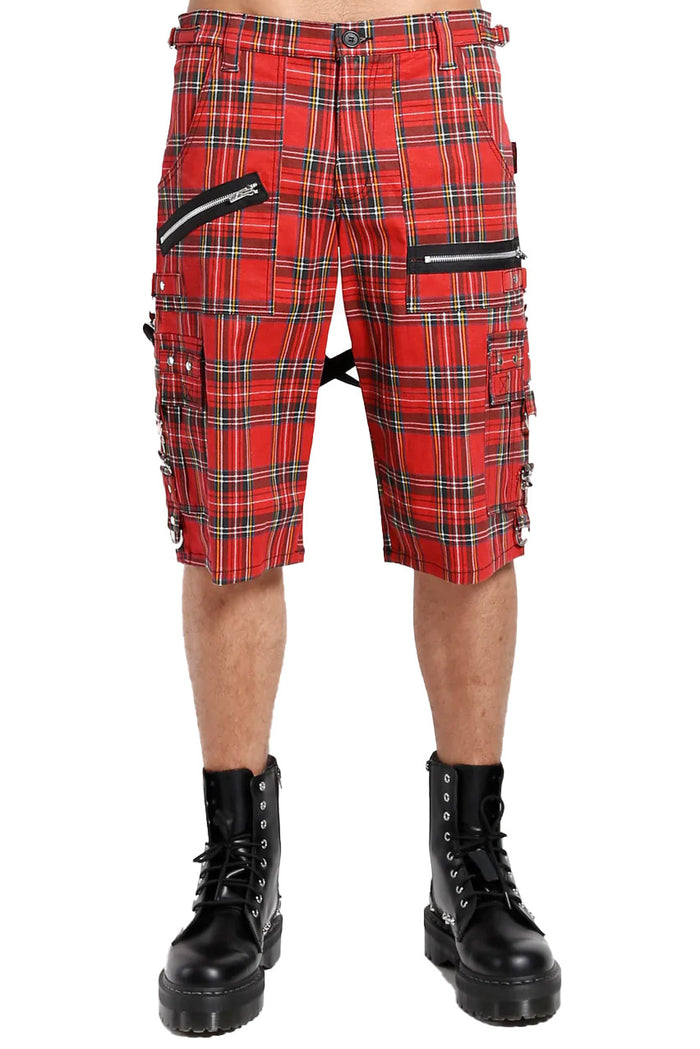 Tripp Punk Shorts [Red Plaid]
