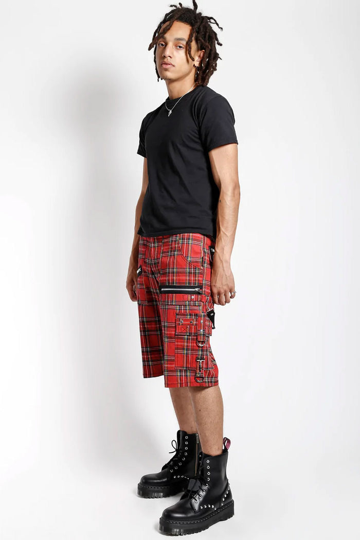 Tripp Punk Shorts [Red Plaid]