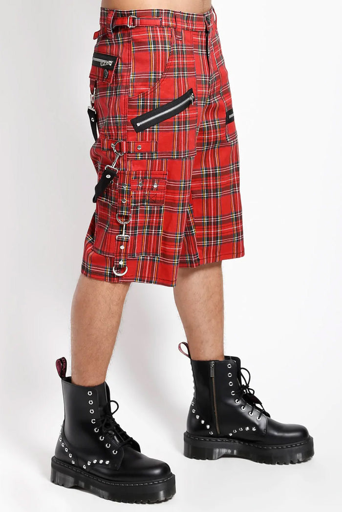 Tripp Punk Shorts [Red Plaid]