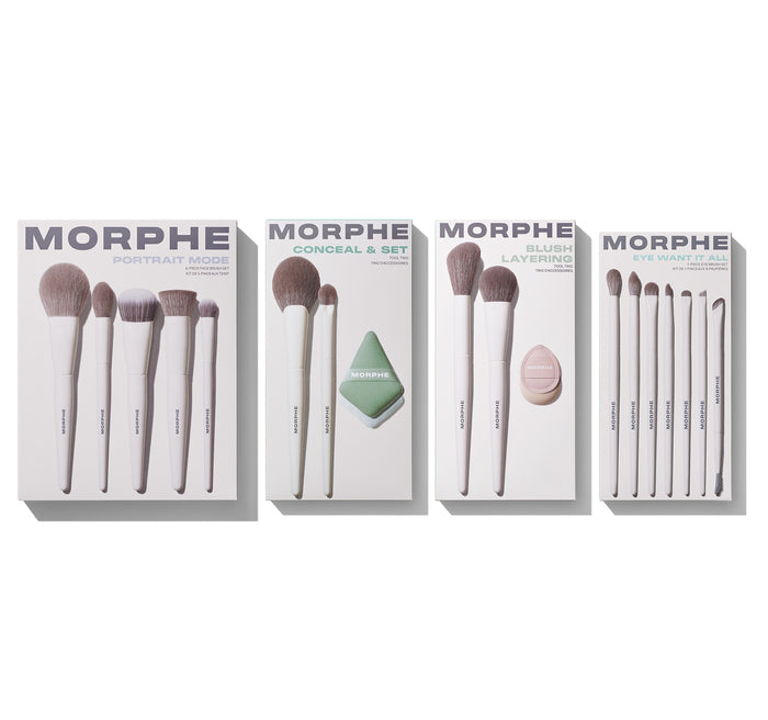 Morphe Ultimate Brush Set open, showing formula and applicator.