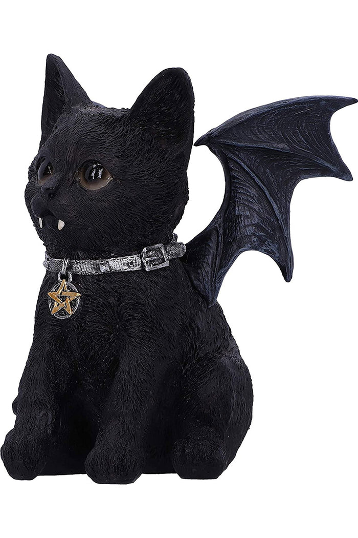 Vampuss Black Bat Cat Sculpture