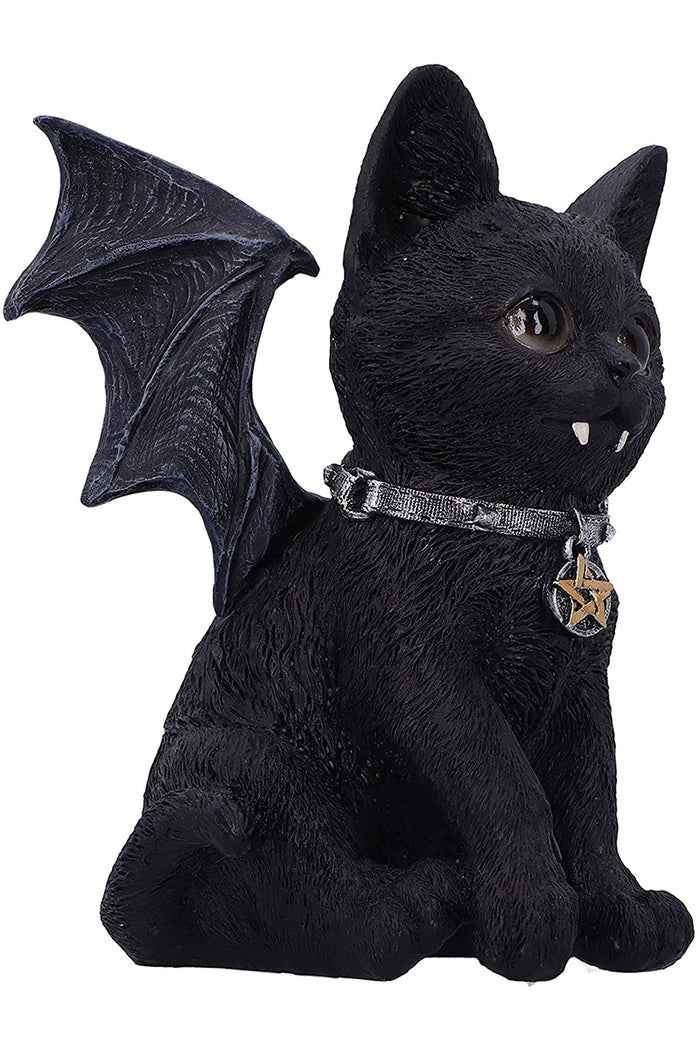 Vampuss Black Bat Cat Sculpture