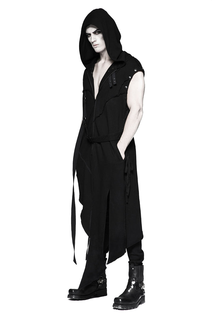 goth sleeveless jacket for men