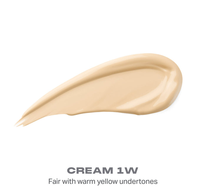 {Cream 1w} Wakeup Artist Under Eye Correcting Concealer shade swatch in CREAM 1W — Fair with warm yellow undertones.