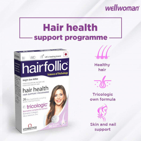 Wellwoman Hairfollic, 30 Tablets