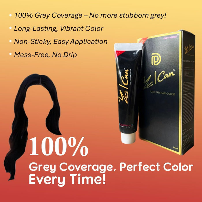 Yes I Can Hair Color - Black, 80gm