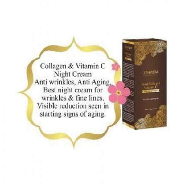 Zenvista Gold Collagen & Vitamin C Anti Ageing Cream, 50gm